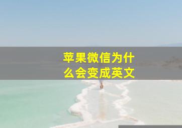 苹果微信为什么会变成英文