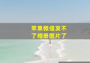 苹果微信发不了相册图片了