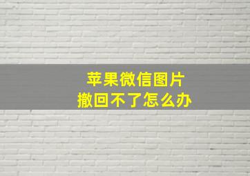 苹果微信图片撤回不了怎么办