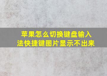 苹果怎么切换键盘输入法快捷键图片显示不出来