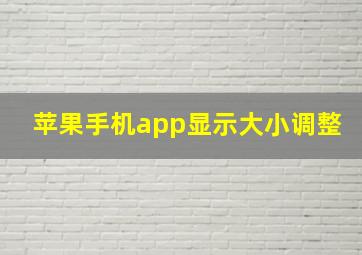 苹果手机app显示大小调整