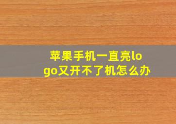 苹果手机一直亮logo又开不了机怎么办