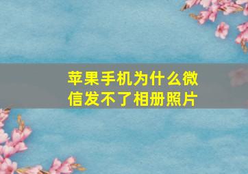 苹果手机为什么微信发不了相册照片