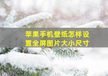 苹果手机壁纸怎样设置全屏图片大小尺寸