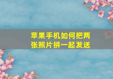 苹果手机如何把两张照片拼一起发送