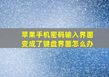 苹果手机密码输入界面变成了键盘界面怎么办