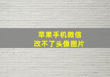 苹果手机微信改不了头像图片