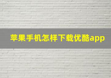 苹果手机怎样下载优酷app