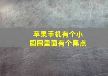 苹果手机有个小圆圈里面有个黑点