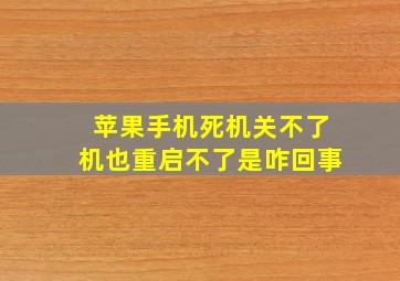 苹果手机死机关不了机也重启不了是咋回事