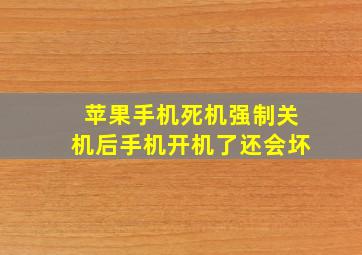 苹果手机死机强制关机后手机开机了还会坏