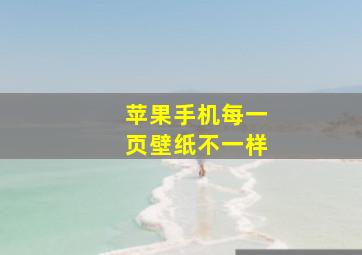 苹果手机每一页壁纸不一样