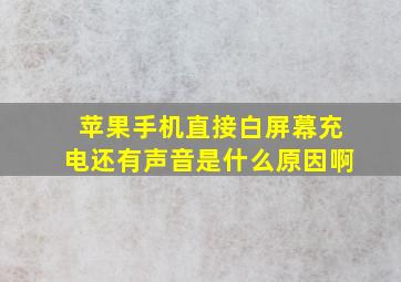 苹果手机直接白屏幕充电还有声音是什么原因啊