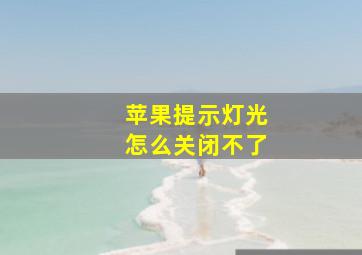 苹果提示灯光怎么关闭不了