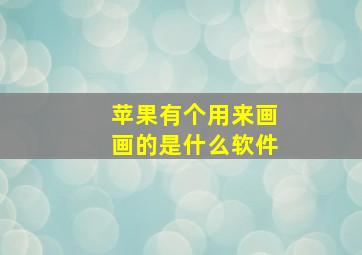 苹果有个用来画画的是什么软件