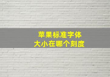 苹果标准字体大小在哪个刻度