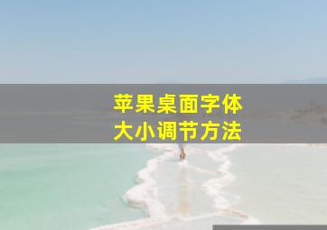 苹果桌面字体大小调节方法