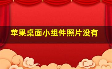 苹果桌面小组件照片没有