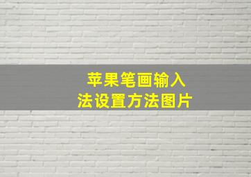 苹果笔画输入法设置方法图片