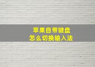 苹果自带键盘怎么切换输入法