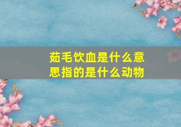 茹毛饮血是什么意思指的是什么动物