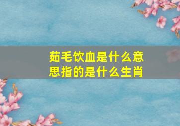 茹毛饮血是什么意思指的是什么生肖