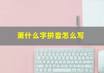 萧什么字拼音怎么写