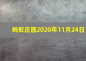 蚂蚁庄园2020年11月24日