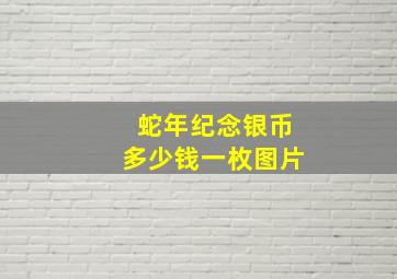 蛇年纪念银币多少钱一枚图片