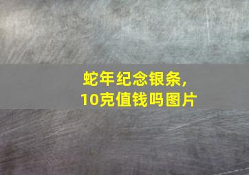 蛇年纪念银条,10克值钱吗图片