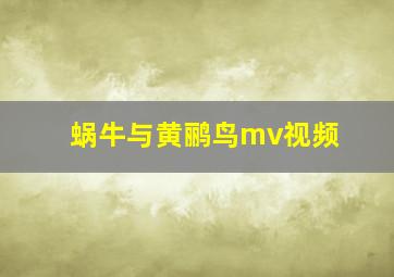 蜗牛与黄鹂鸟mv视频