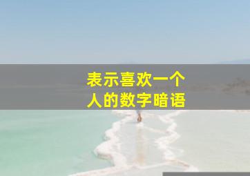 表示喜欢一个人的数字暗语