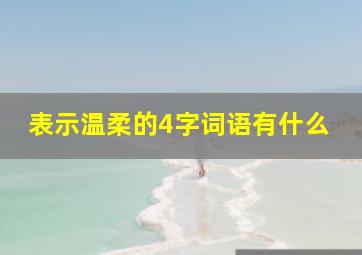 表示温柔的4字词语有什么