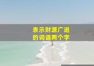 表示财源广进的词语两个字