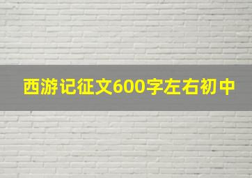 西游记征文600字左右初中