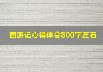 西游记心得体会800字左右