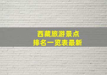 西藏旅游景点排名一览表最新