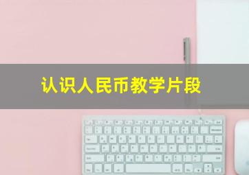 认识人民币教学片段