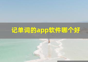 记单词的app软件哪个好