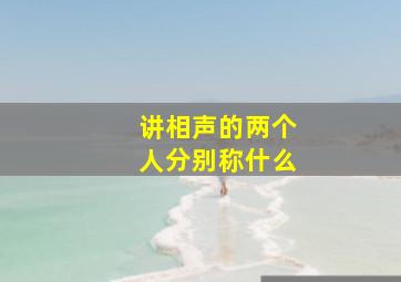 讲相声的两个人分别称什么