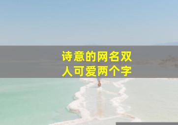 诗意的网名双人可爱两个字