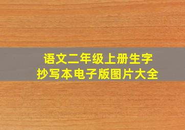 语文二年级上册生字抄写本电子版图片大全