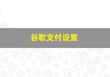 谷歌支付设置