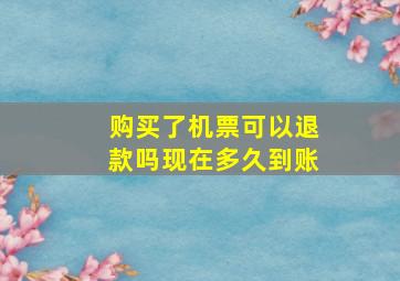 购买了机票可以退款吗现在多久到账