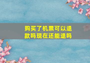 购买了机票可以退款吗现在还能退吗