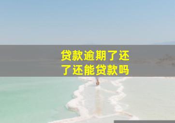 贷款逾期了还了还能贷款吗