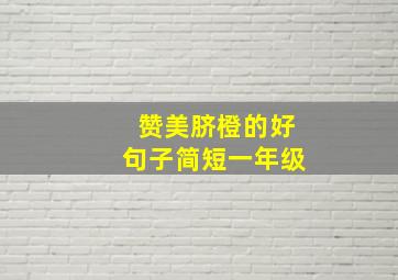 赞美脐橙的好句子简短一年级