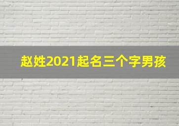 赵姓2021起名三个字男孩