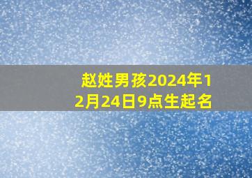 赵姓男孩2024年12月24日9点生起名