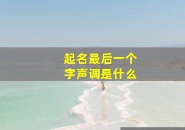 起名最后一个字声调是什么